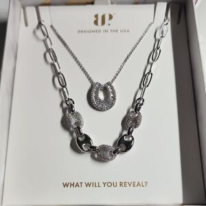 Elegant Silver Necklace Set by BP